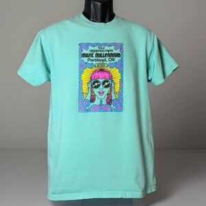 Music Millennium Portland OR Record Store Anniversary T-Shirt Teal Men’s Size M